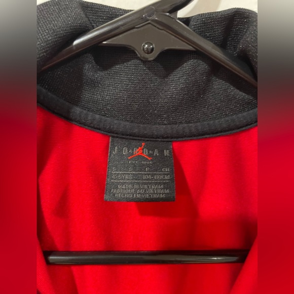 Jordan Sweater Youth Small Red/Black Jumpman Full Zip Casual Kids Boys EUC - Picture 2 of 5